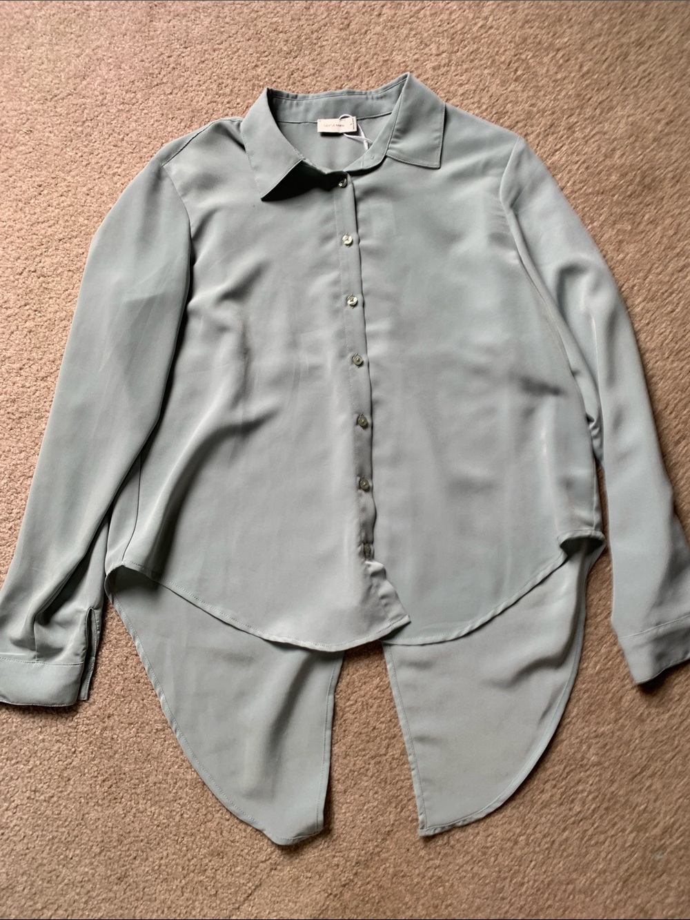 Gentle Fawn Light Sage Button-Front Women's Blouse